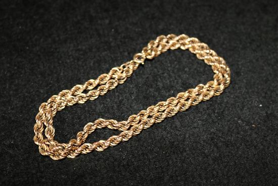 9ct gold multi twist necklace